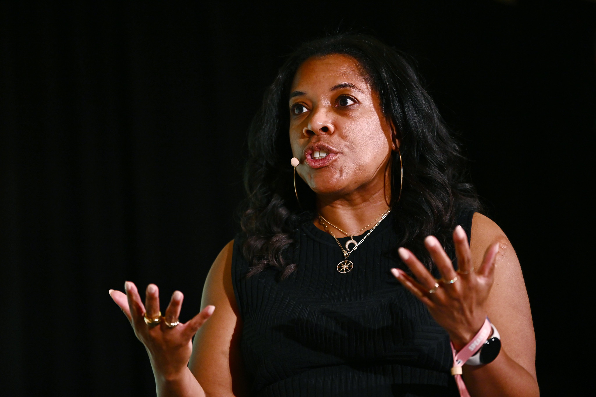 19 June 2024; Danielle Belton, Editor-in-chief, HuffPost; on Fourth Estate Stage during day two of Collision 2024 at the Enercare Centre in Toronto, Canada. Photo by Vaughn Ridley/Collision via Sportsfile