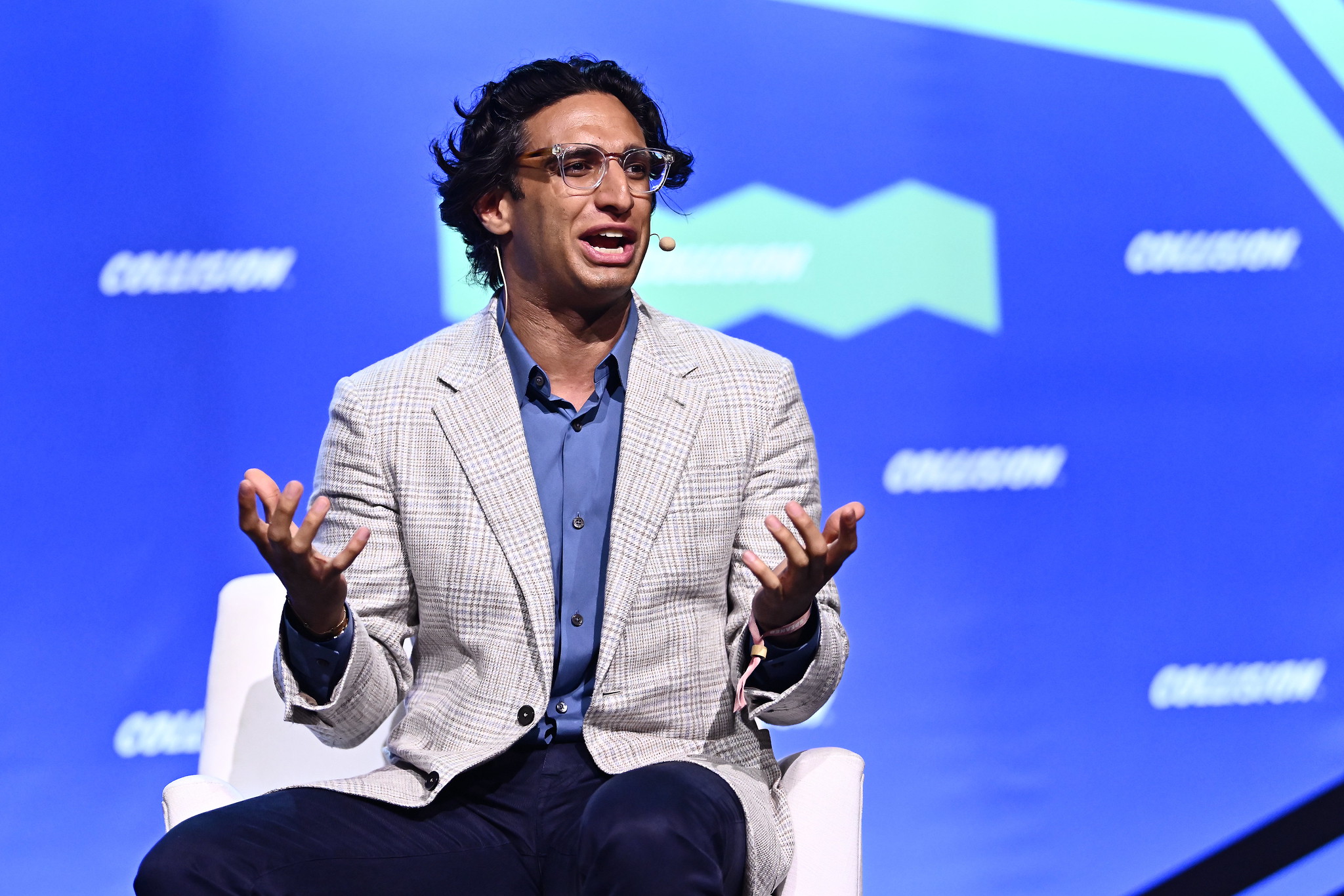 20 June 2024; Kabir Barday, Founder & CEO, OneTrust on SaaS Monstaer Stage during day three of Collision 2024 at the Enercare Centre in Toronto, Canada. Photo by Piaras Ó Mídheach/Collision via Sportsfile