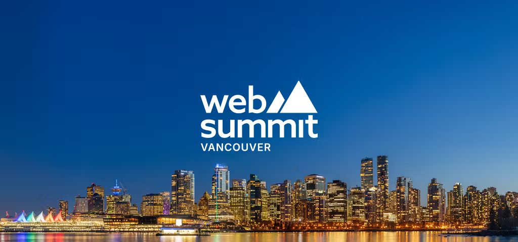 An image of the skyline of Vancouver, Canada with the text 'Web Summit Vancouver'.